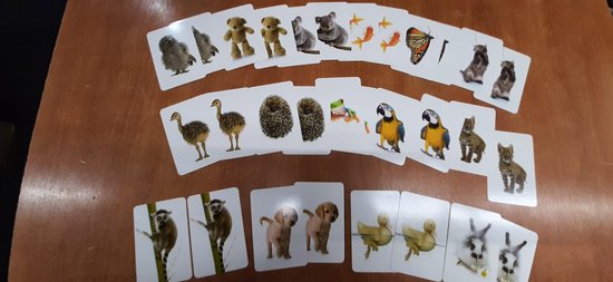 Afbeelding van het spel dieren memory spel met 30 kaarten in doosje