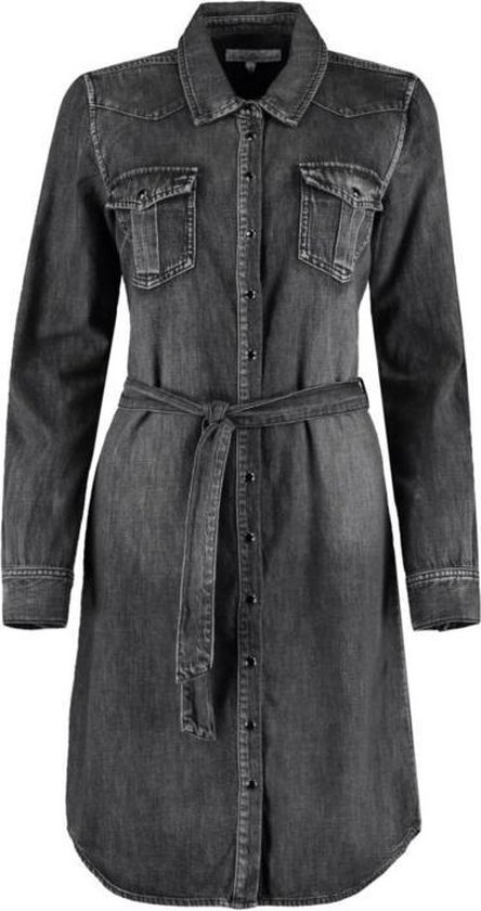 Red button jurk blauw dolly sale
