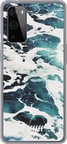 6F hoesje - geschikt voor OnePlus 9 Pro -  Transparant TPU Case - Waves #ffffff