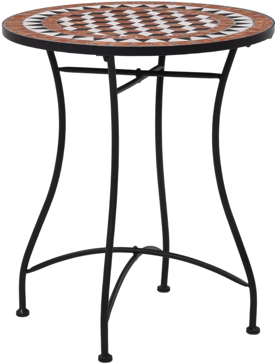 VidaXL bistrotafel mozaïek 60 cm keramiek bruin