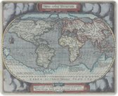 Muismat Oude wereldkaart - Oude atlas print muismat rubber - 23x19 cm - Muismat met foto