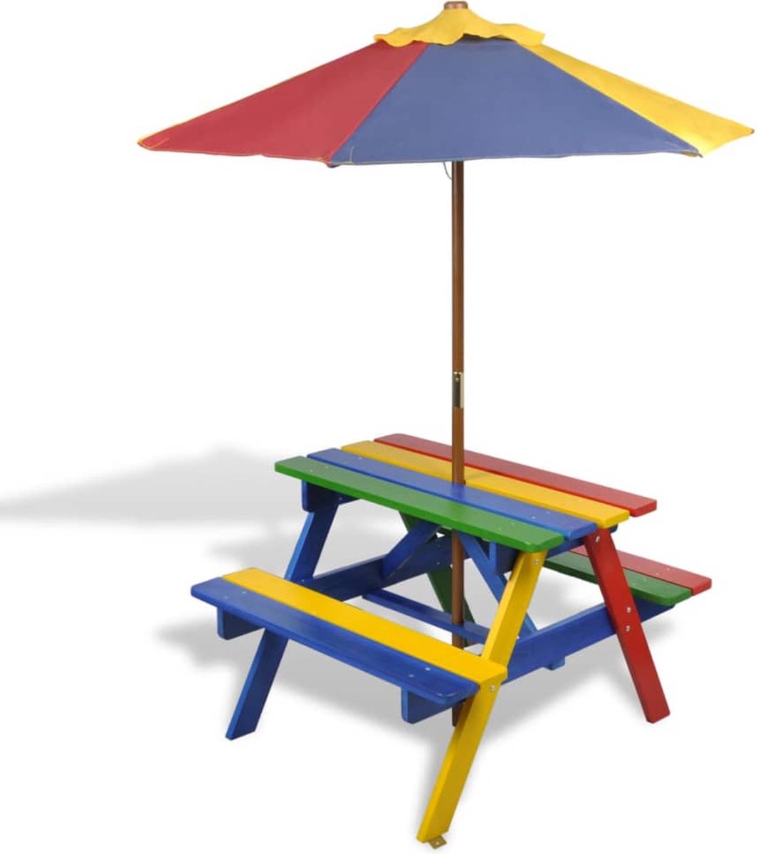 Vidaxl Picknicktafel Voor Kinderen 1 Multikleur Picknicktafel