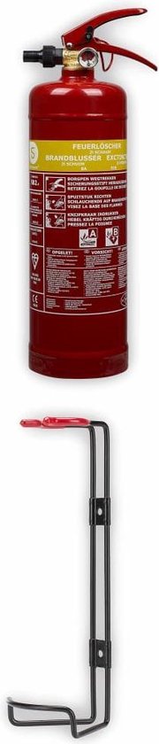 Smartwares 10.014.97 Brandblusser - 2 Liter - Schuim - Inclusief ophangbeugel - Brandklasse AB - BSI Gecertificeerd