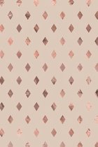 Rose Gold and Ivory Composition Notebook - Small Unruled Notebook - 6x9 Blank Notebook (Softcover Journal / Notebook / Sketchbook / Diary)