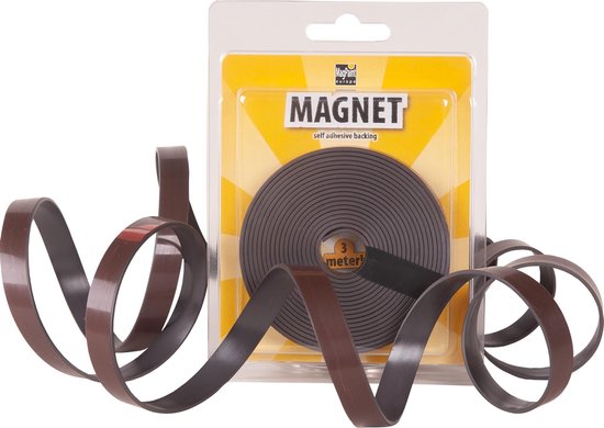 verteren verachten Mew Mew Zeer krachtige Magneetstrip Zelfklevend | Magneetband | 3 Meter lang 12 mm  breed MagPaint | bol.com