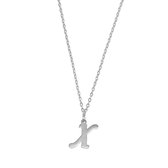 Letter ketting - initiaal X - Zilver - 42 cm