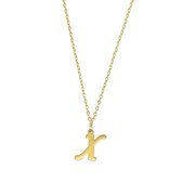 Letter ketting - initiaal X - Goud - 42 cm