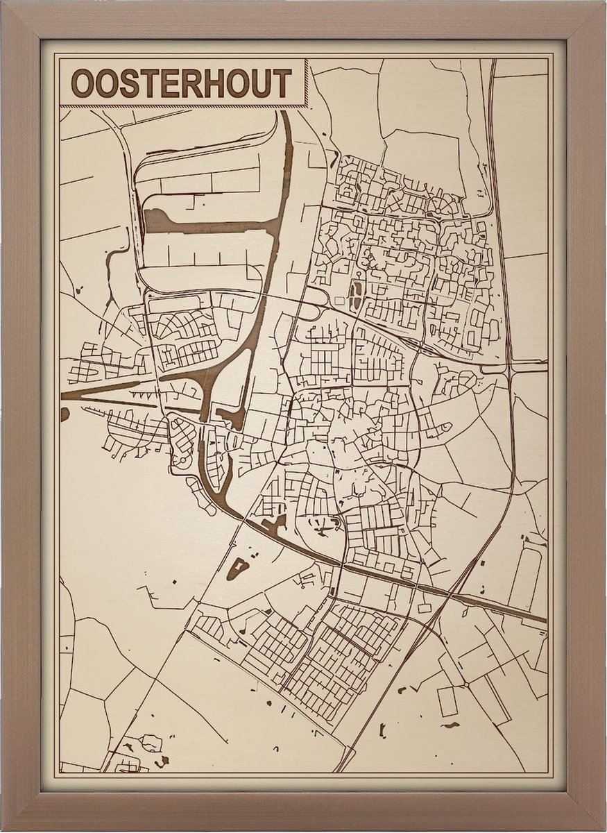 Decoratief Beeld - Houten Van Oosterhout - Hout - Bekroned - Bruin - 21 X 30 Cm