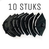 LIFETASTIC® 10 Stuks FFP2 / KN95 Mondkapjes met Ventiel / Filter - Zwart - Mondmaskers - Geschikt voor Duitsland