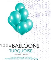 Ballonnen - Fiësta - Turquoise - 30cm - 100st.