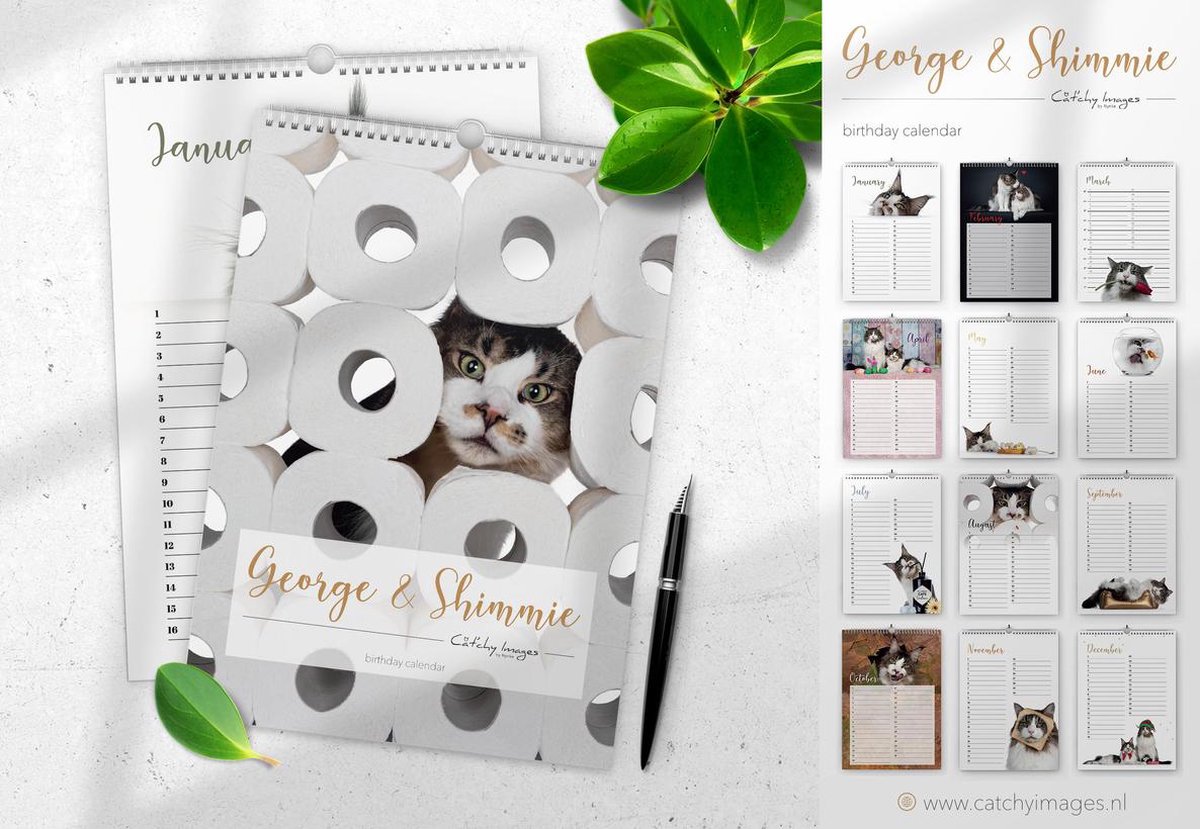 Cat'chy Images - George & Shimmie - birthday calendar