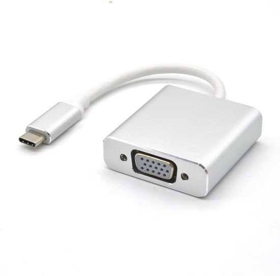 MaxVision’s USB-C naar VGA Adapter - Plug and play - Desktop en laptops - Full HD - 1080p - Beamer - projector
