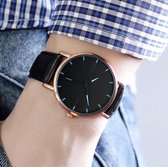 Horloge lerenband • Unisex • Mode • Stijlvol • horloge • verstelbaar