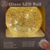 Glazen ball met LED - Glass LED Ball 15 cm - kerstdecoratie - kerstversiering - 12 LED - Kerstgift - kerstgeschenk - holidays