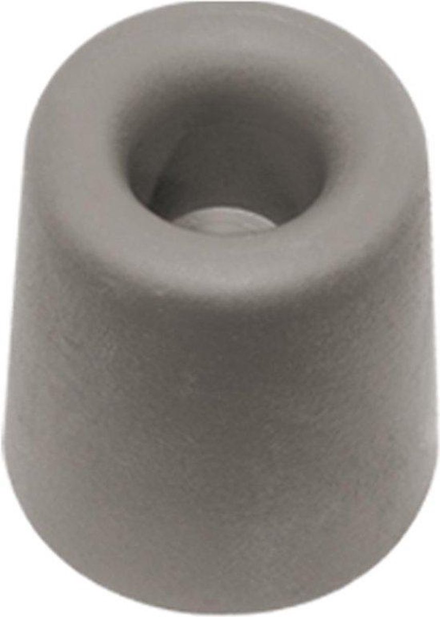 3 stuks Deurbuffer Deurstop rubber 25x22 mm met gat - NR hard - kleur grijs - Door Stop, Grey