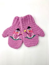 Mumami Handschoenen Merino Roze Sneeuwpop
