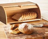 Boîte à pain en bambou avec volet roulant - Aide à garder le pain frais - - Boîte à pain - Boîte de rangement pour pain - Boîte de rangement pour aliments - Armoire à pain - Boîte à pain - Corbeille à pain - Boîte à pain en bambou - Bois - 40 CM