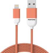 Pantone MFi Lightning to USB A Nylon kabel/ 1.5 meter - Oranje