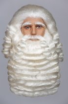 F&K | Baardstel Sinterklaas Pruik Baard Snor Wenkbrauwen Yakhaar op Tule | Buffel baardstel Sinterklaas A-Kwaliteit | Baard + Lijm | Professioneel Baarstel Sinterklaas | Gratis lijm en instru