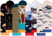 ORGANISCH KATOEN SOKKEN, ARTY SOCKS CATS, DOOS 4, 39-42