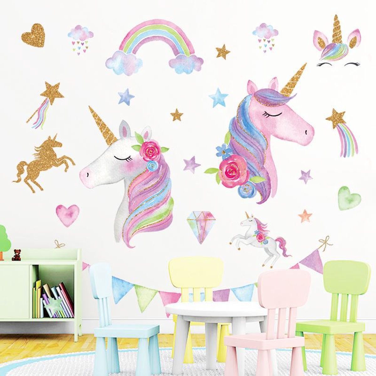 Sticker mural enfant Licorne magique