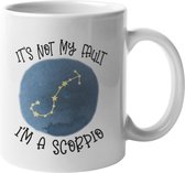 Mok Scorpio Is niet mijn schuld Beker voor sterrenbeeld Schorpioen, cadeau voor haar, hem, collega, vriend, vriendin, horoscoop