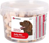 Flamingo hondensnack Koekjes jolly mix 1,3kg. Let op: 1 bak met 1300 gram!