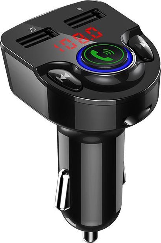 roltrap Vertolking Eenvoud FM Transmitter Bluetooth 5.0 - Carkit - 2 USB Lader | bol.com