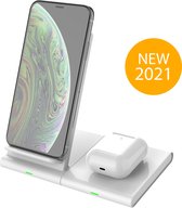 ExCorn 2-in-1 Draadloze Apple Oplader - Wireless Charger voor iPhone, Samsung, Smart Watch en Airpods - Qi Lader