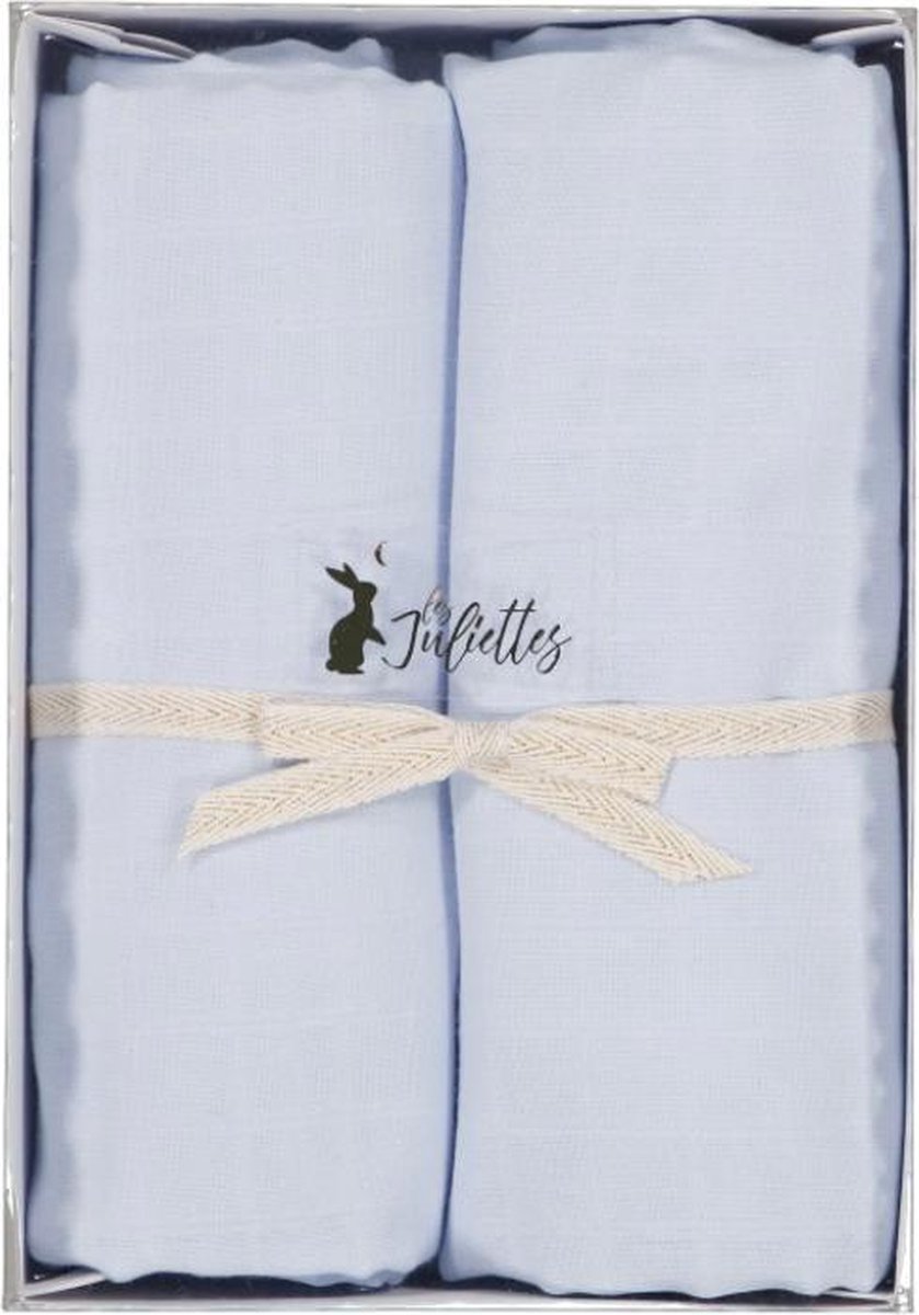 Goedkoopste Les Julliettes - Babybox - Swaddle - 2 stuks - Blauw