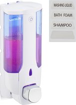 Relaxdays zeepdispenser wandmontage - 350 ml - keuken - dispenser zeep - hangende zeeppomp