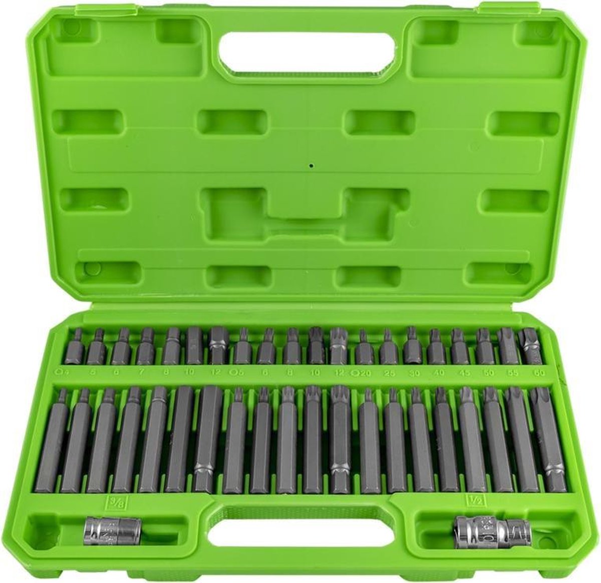 JBM Tools - Bitset met 42 bits in verschillende lengte - 6 kant, 12 kant en Torx.