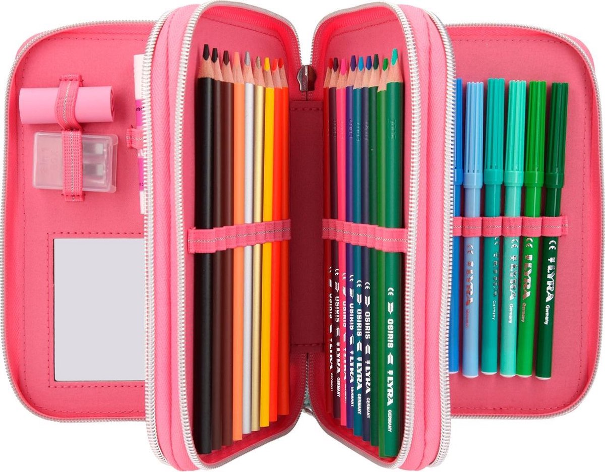 Trousse Crayons pour Sac à Main Femme - Modèle Or Géométrique - CréaFlo