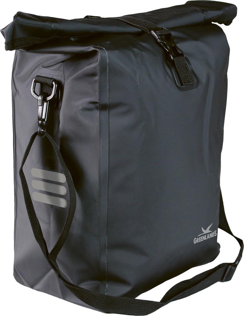 Greenlands Waterproof - fietstas - waterdichte fietstas - rolsluiting - zwart - 18,5 liter