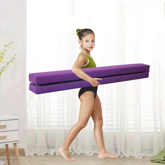 Barre de gymnastique pliable violette + vidéos d'exercices - Barre compacte  idéale