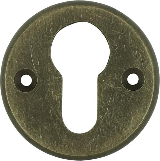 patroon Vader fage Meer dan wat dan ook Cilinderrozet deur rozet rond brons messing Lollar - Ø 49 mm | bol.com