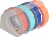 DESQ® Lettertapes 9 mm| 4 stuks | 3mtr per rol | Baby Roze, Mint, Baby Blauw en Oranje