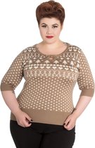 Hell Bunny Katherine jumper in Taupee Large