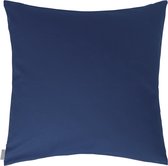 BLAUWE KUSSENHOES katoen met ritssluiting  40 x 40 cm