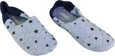 Pantoffels Laag Model Met Sterretjes - Blauw / Grijs - Maat 37 / 38 - Pantoffels heren – Pantoffels jongens - Warme pantoffels - Sloffen - Sloffen heren – Sloffen jongens - Winter