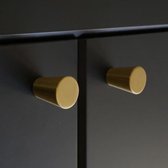 Meubelgreepje messing kegel vormig| Ladegreep| Meubelknoppen | Meubelknop |Kastgreepje | Meubel beslag |Kast knop | Drawer knob brass | Massief messing |Mat goud look | Meubelhandvat | Kegel 