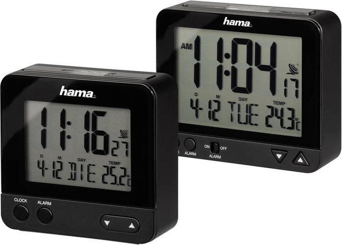 Hama Réveil radio-piloté RC 550, avec fonction veilleuse