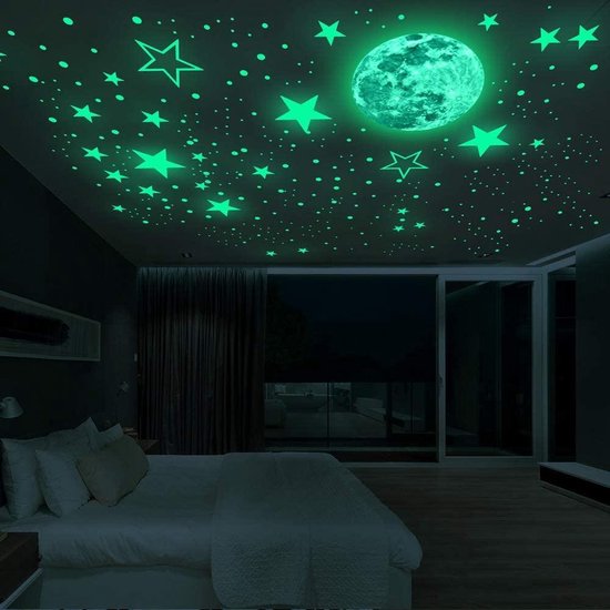 video Appartement Druif TLS Goods | Glow in the dark sterren | 436 stuks | sterren & maan stickers  | Glow in... | bol.com