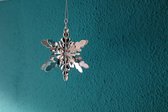Kerstversiering- Metalen 3D sneeuwvlok -Kerstboom versiering- 91 mm