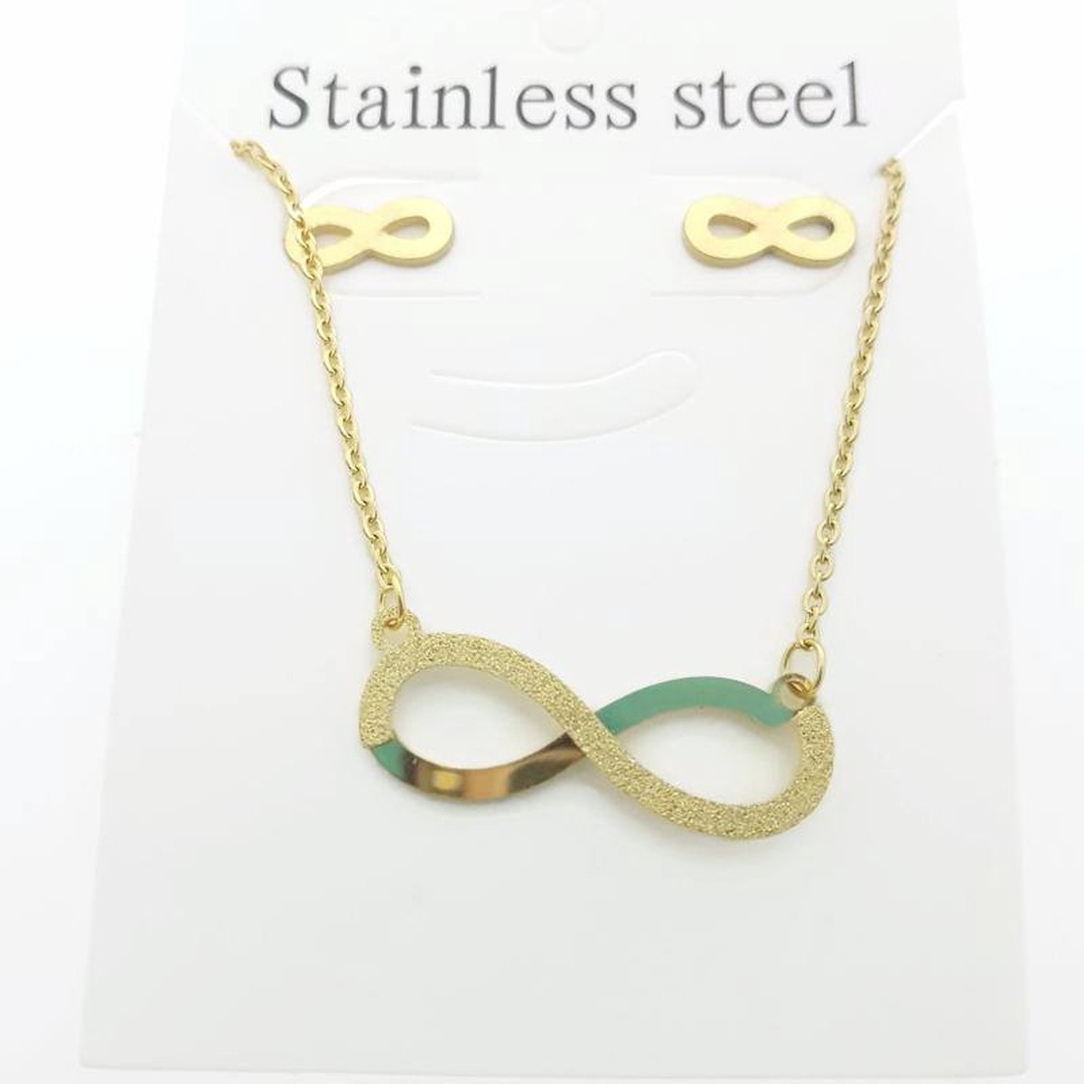 Aramat Jewels | Sieradensets | Sieraden set-Elegante Oorbellen en Ketting Infinity | | | | | | | Verkleurd niet