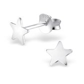 Aramat jewels ® - 925 sterling zilveren oorbellen ster glad