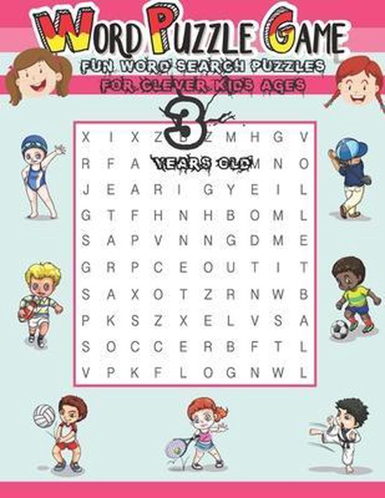 Fun Word Search Puzzles for Clever Kids ages 3 years old, Puzzle Word