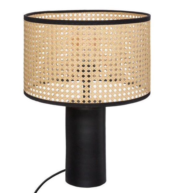 Trend lamp zwart met webbing lampenkap hoogte 46,5cm | bol.com