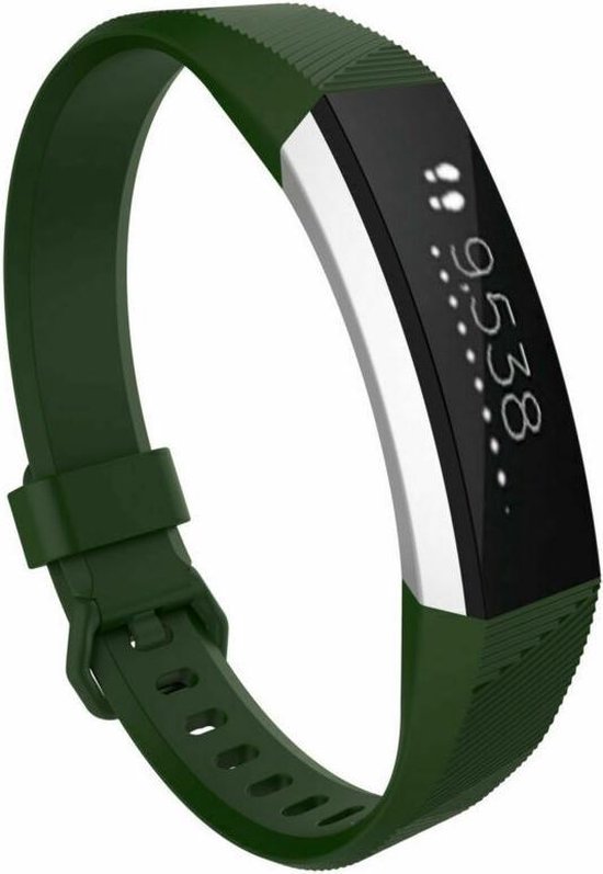 Bracelet silicone Fitbit Alta / Alta HR - vert armée - Dimensions: Taille  L. | bol