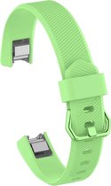 Siliconen Smartwatch bandje - Geschikt voor  Fitbit Alta / Alta HR siliconen bandje - lichtgroen - Maat: S - Horlogeband / Polsband / Armband